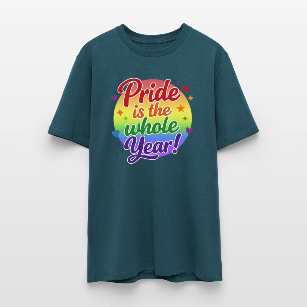 Pride is the whole Year | Unisex Bio T-Shirt - Dunkles Petrol