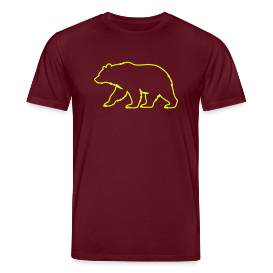 T-Shirt: Bear Neon - Burgunderrot