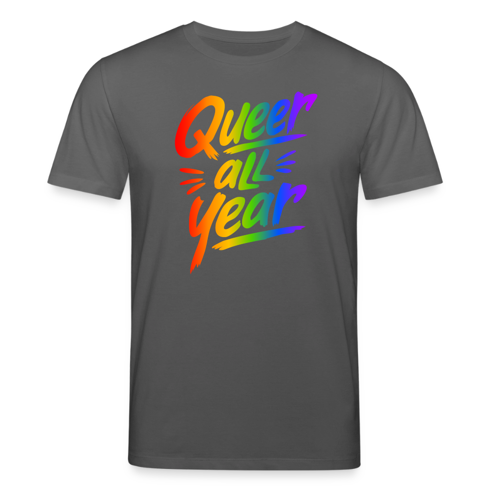 Queer all Year | Unisex Bio-T-Shirt - Anthrazit
