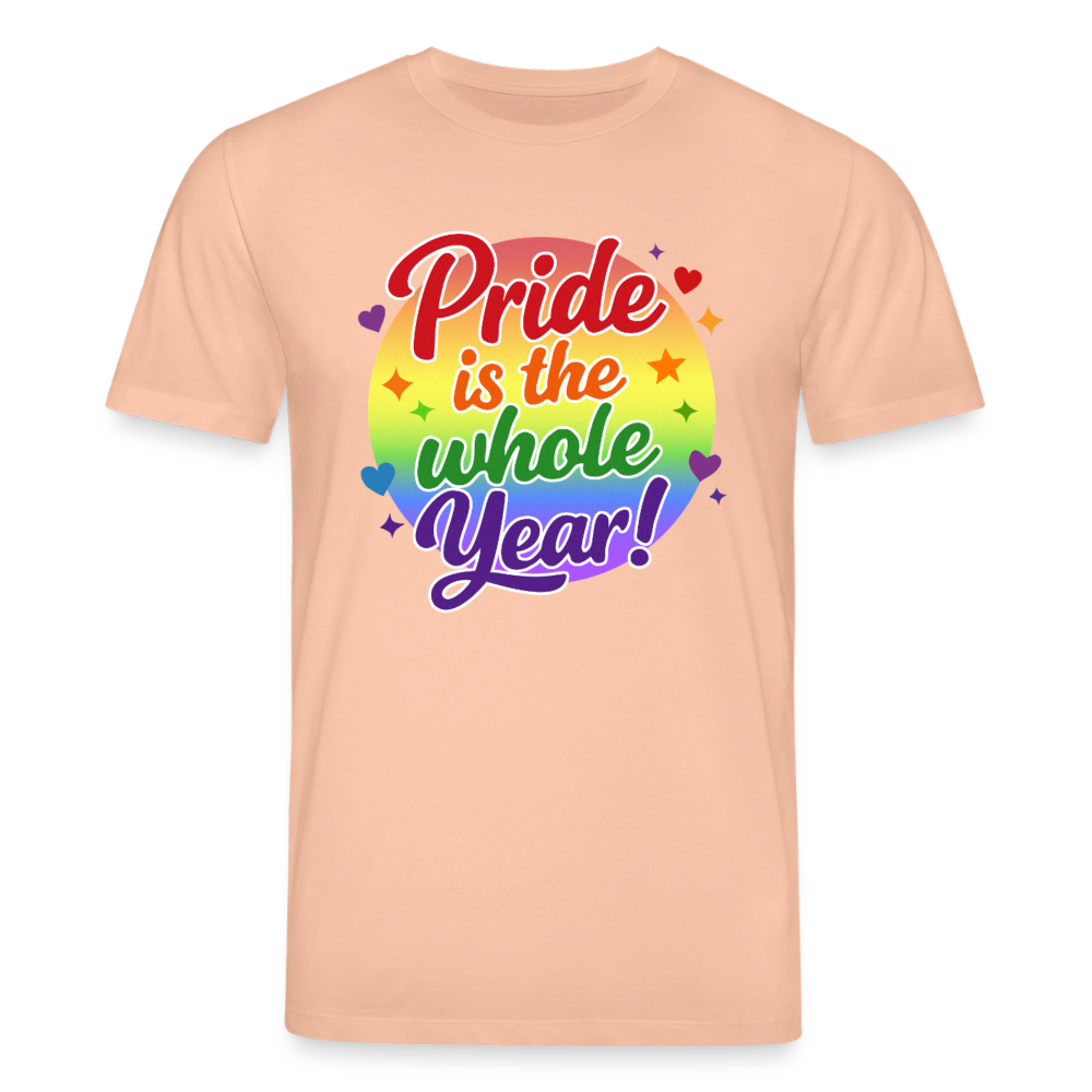 Pride is the whole Year | Unisex Bio T-Shirt - Pfirsich