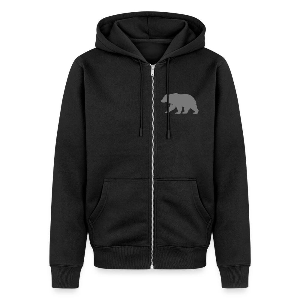 Männer Kapuzenjacke: Bear grey - Schwarz
