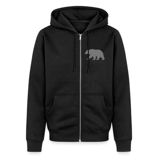 Männer Kapuzenjacke: Bear grey - Schwarz