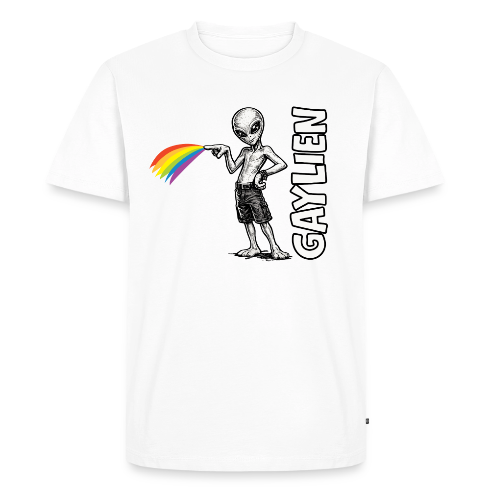 Gaylien | Männer Premium T-Shirt - Weiß