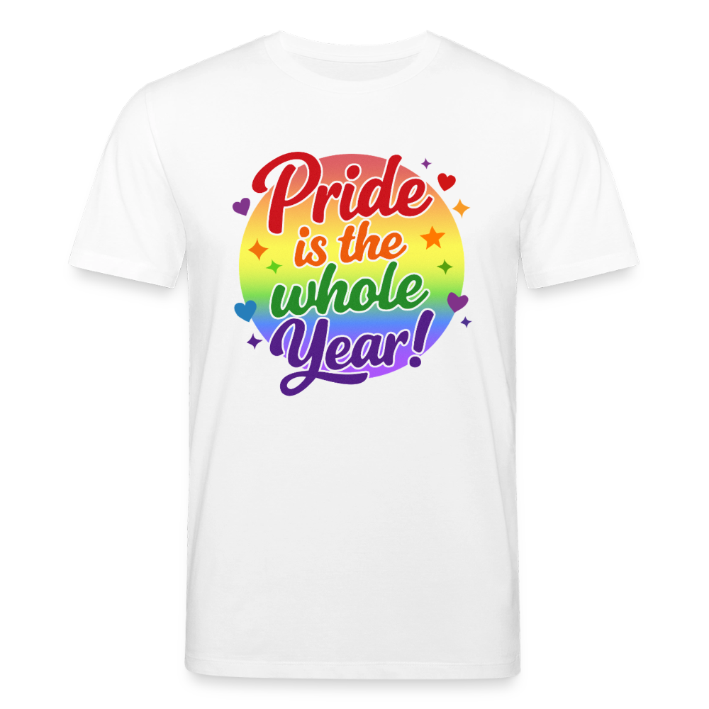 Pride is the whole Year | Unisex Bio T-Shirt - Weiß