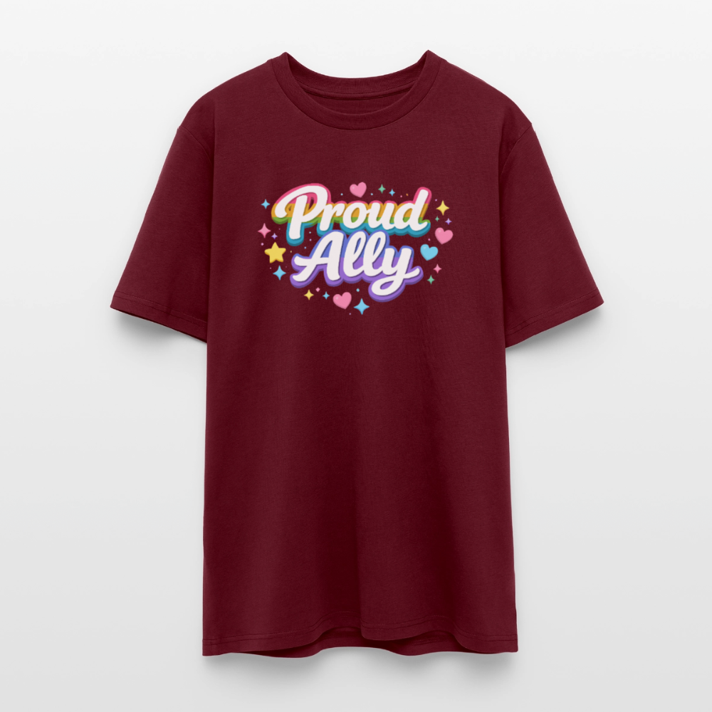 Proud Ally | Unisex Bio-T-Shirt - Burgunderrot