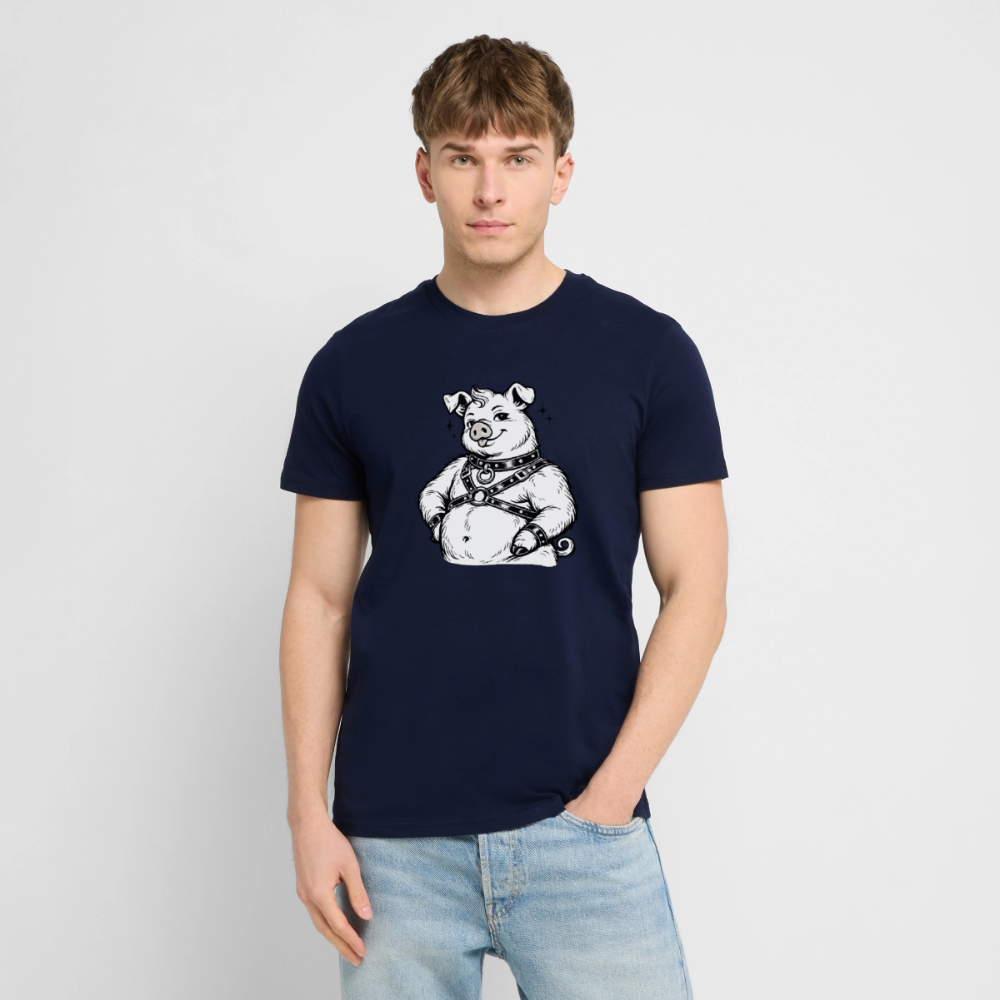Piglet in Harness | Unisex Bio-T-Shirt - Navy