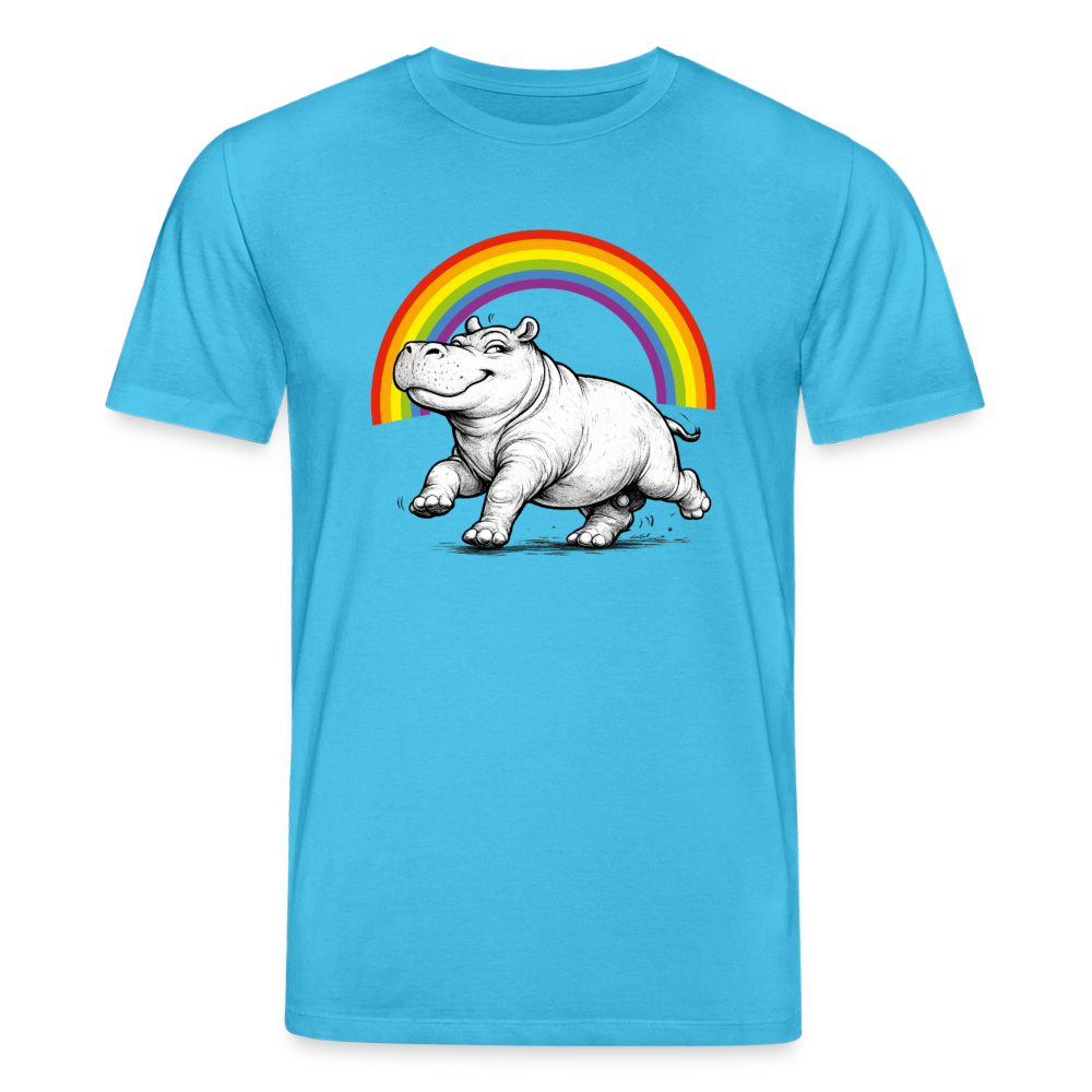 Nilpferd | Unisex Bio-T-Shirt - Aquablau