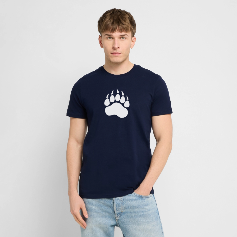 Bear Paw white | Unisex Bio-T-Shirt - Navy