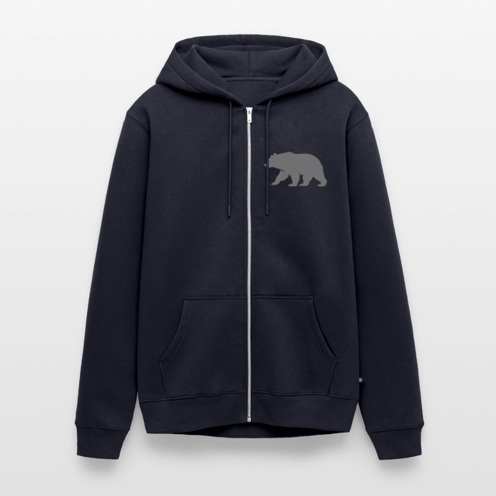 Männer Kapuzenjacke: Bear grey - Navy