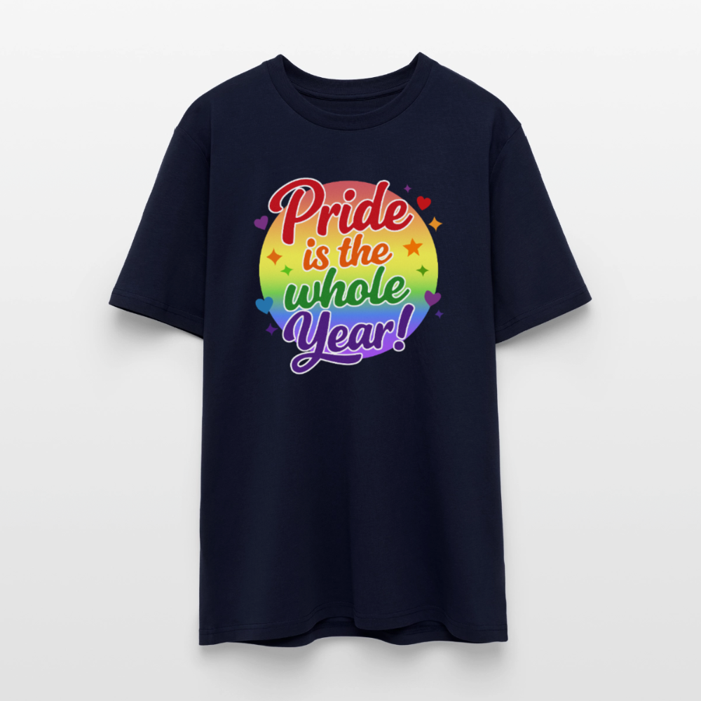 Pride is the whole Year | Unisex Bio T-Shirt - Navy