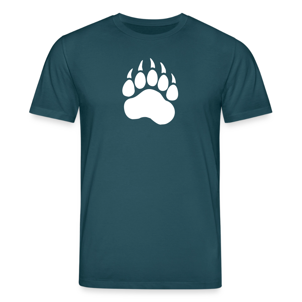 Bear Paw white | Unisex Bio-T-Shirt - Dunkles Petrol