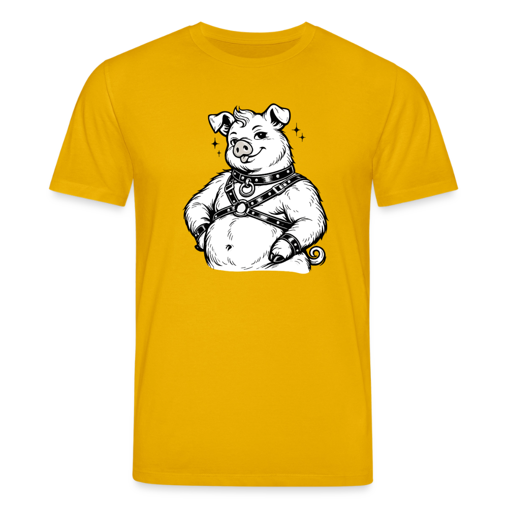 Piglet in Harness | Unisex Bio-T-Shirt - Spektralgelb