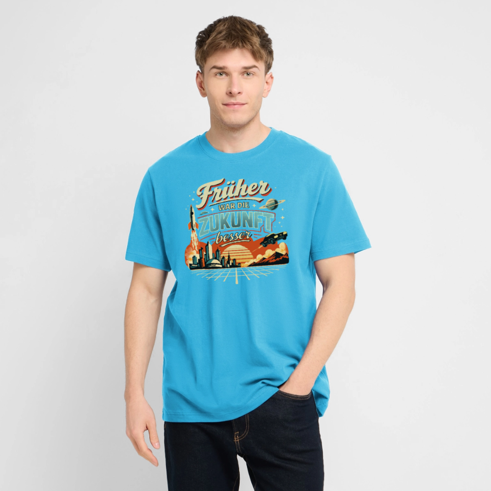 Früher war die Zukunft besser | Unisex Bio-T-Shirt - Aquablau