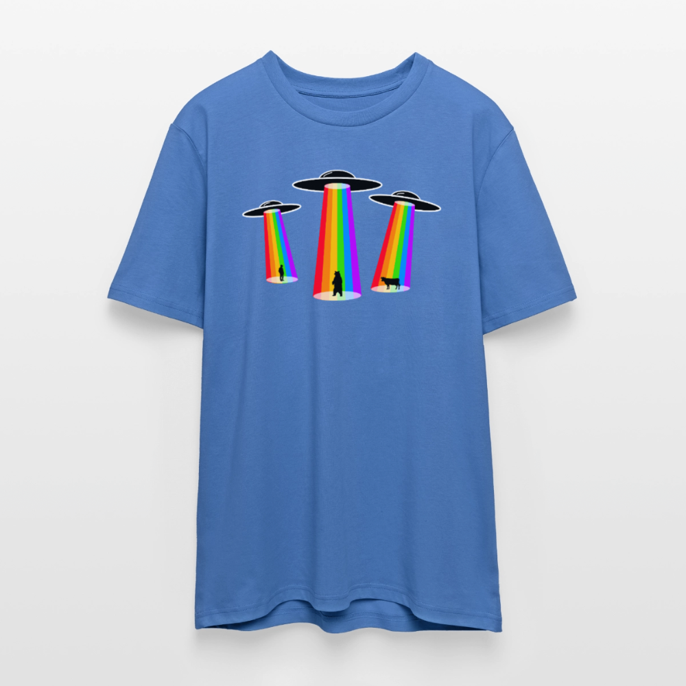 3 Gay UFOs - Galactic Pride Abduction | Unisex Bio T-Shirt - Achtsames Blau