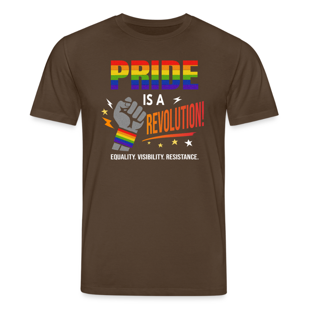 Pride is a Revolution 2 | Unisex Bio T-Shirt - Dunkelbraun