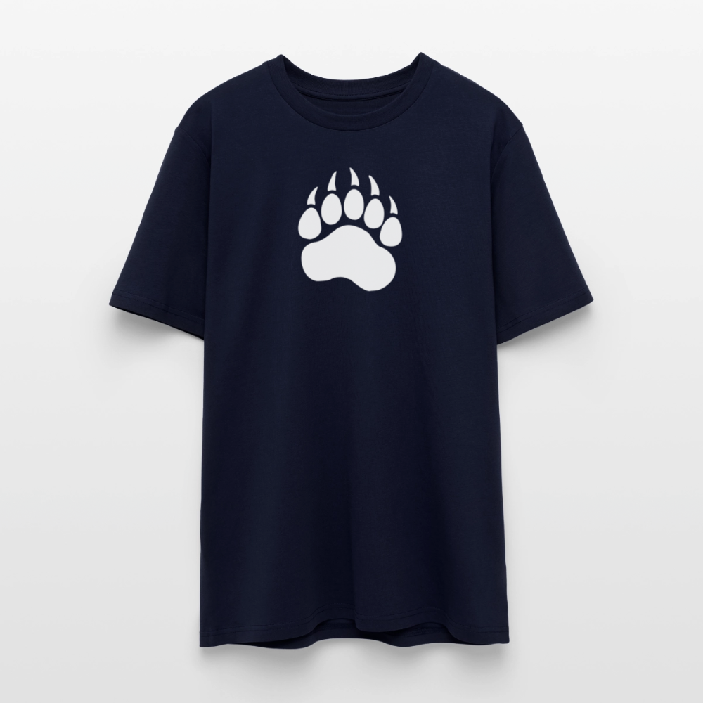 Bear Paw white | Unisex Bio-T-Shirt - Navy