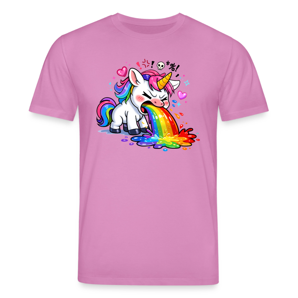 Kotzendes Einhorn / Puking Unicorn | Unisex Bio T-Shirt - Pink