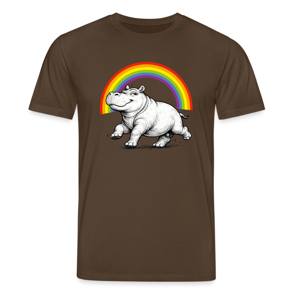 Nilpferd | Unisex Bio-T-Shirt - Dunkelbraun