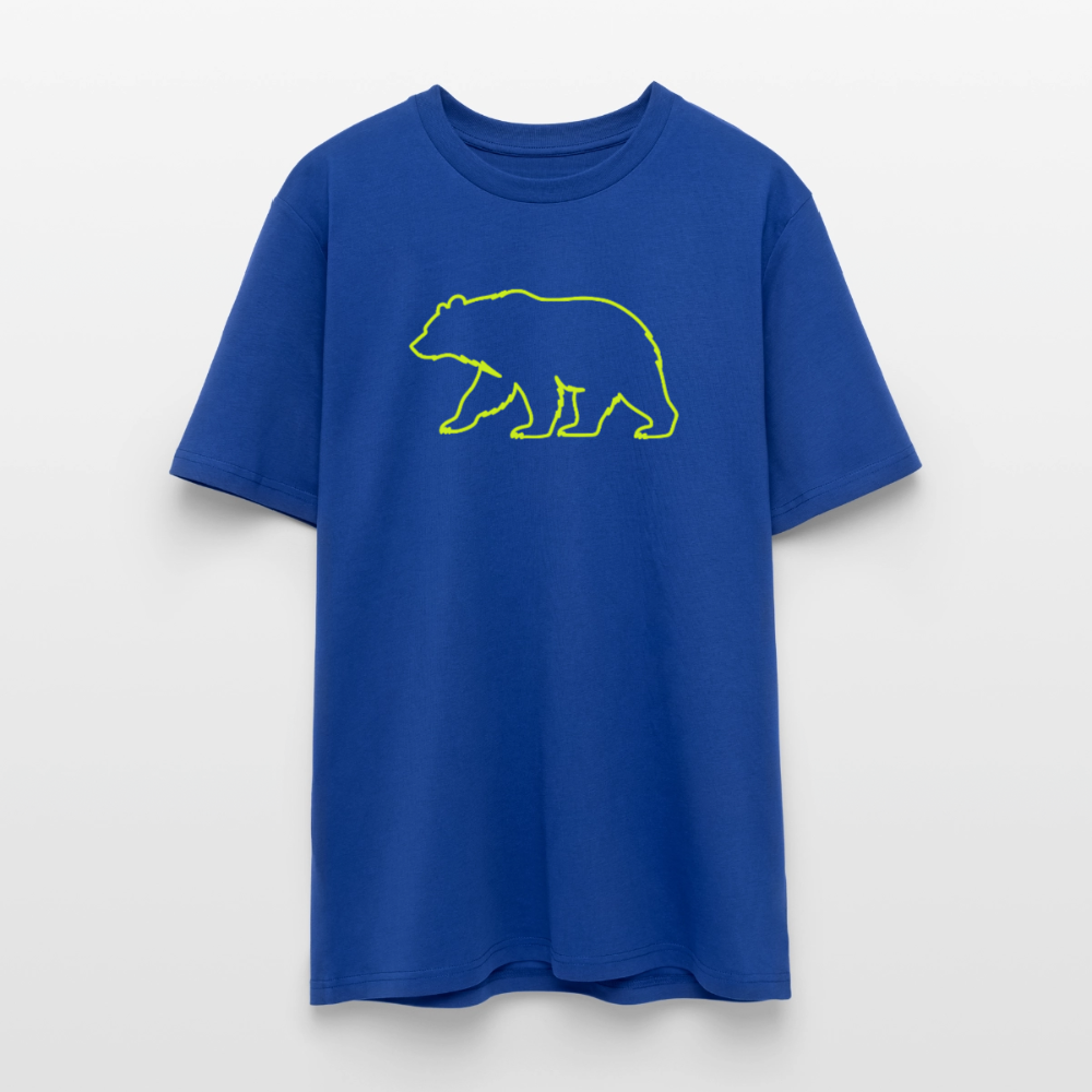 T-Shirt: Bear neon - Dunkelblau