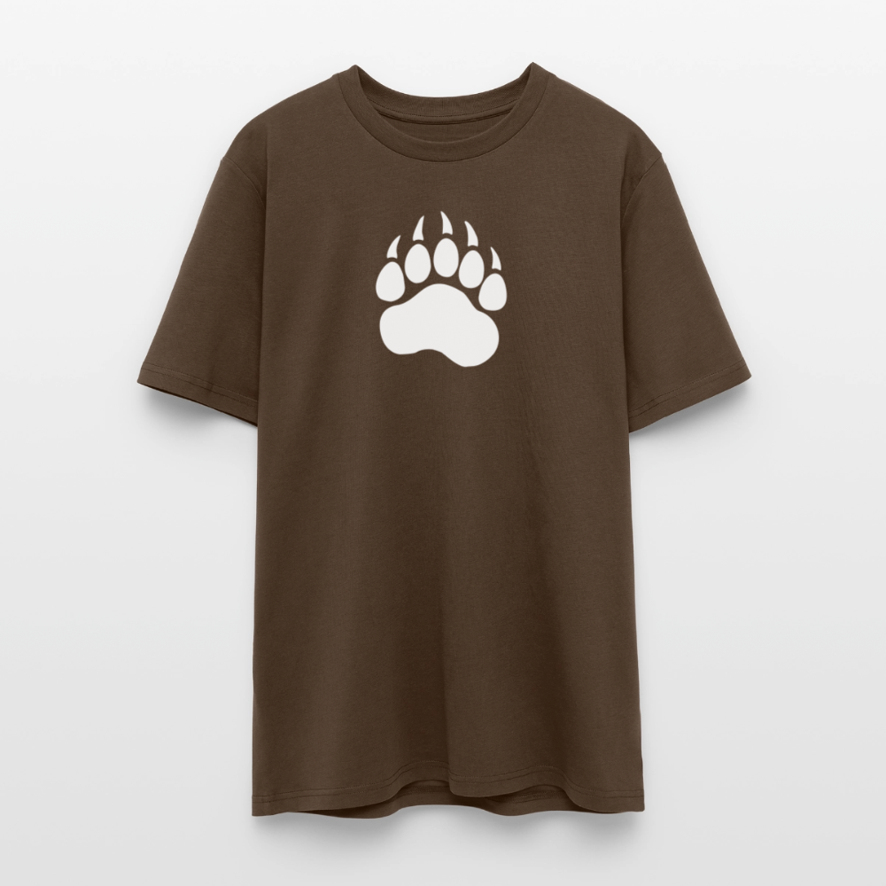 Bear Paw white | Unisex Bio-T-Shirt - Dunkelbraun
