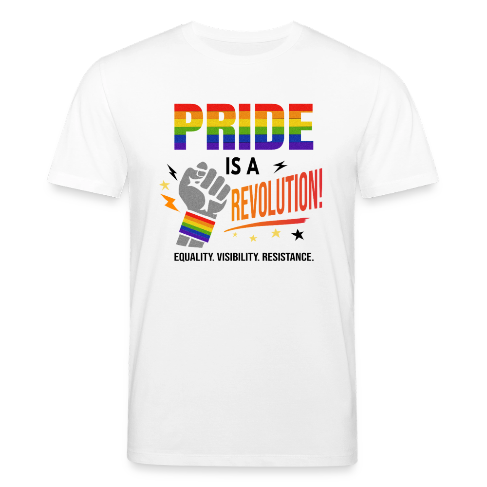 Pride is a Revolution | Unisex Bio T-Shirt - Weiß