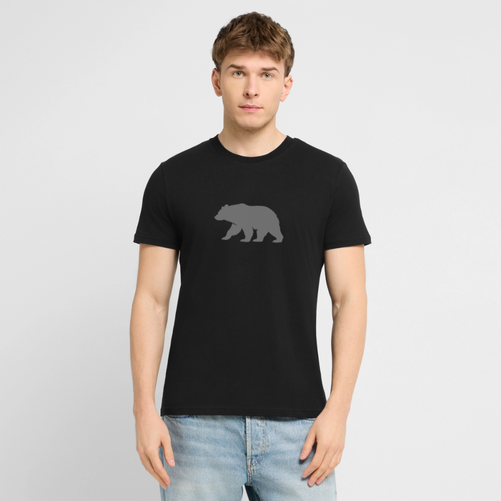 T-Shirt: Bear grey - Schwarz