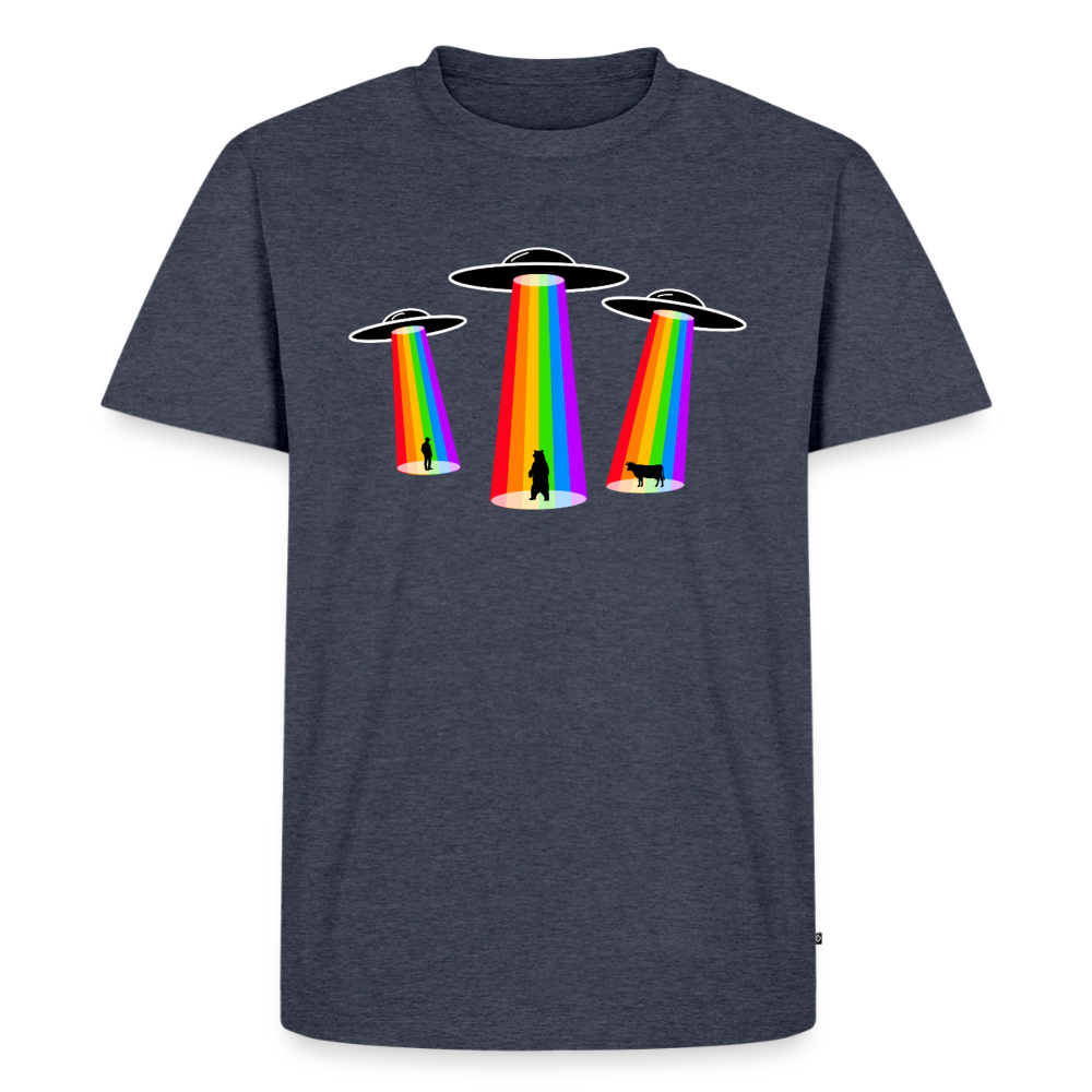 Männer Premium T-Shirt: 3 gay UFOs - Jeansblau 