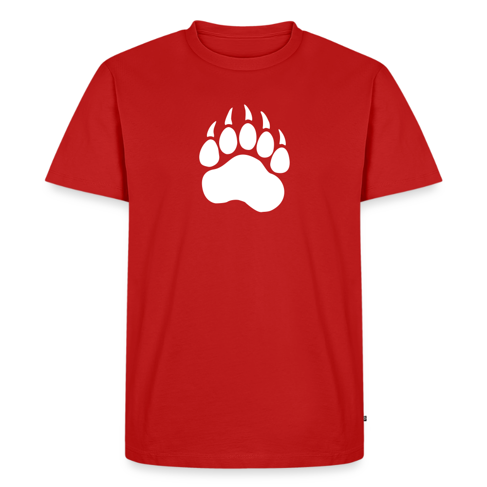 Bear Paw white | Männer Premium T-Shirt - Rot