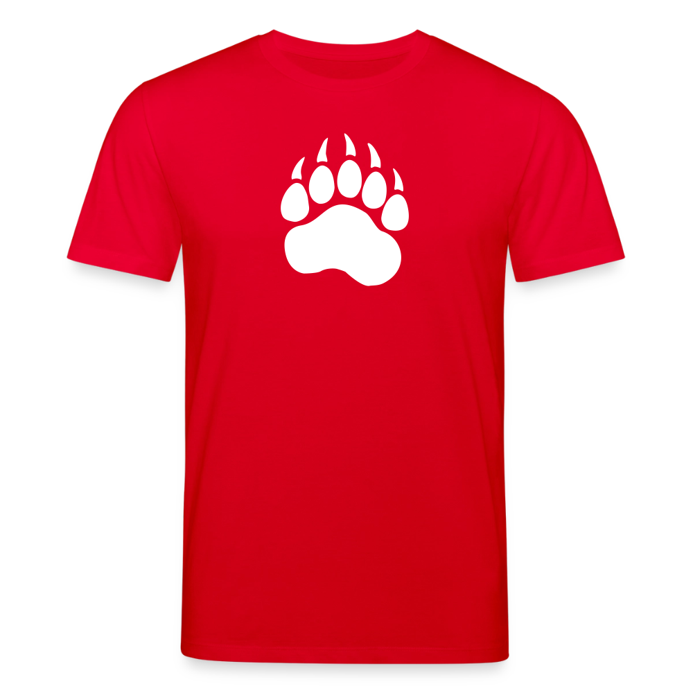 Bear Paw white | Unisex Bio-T-Shirt - Rot