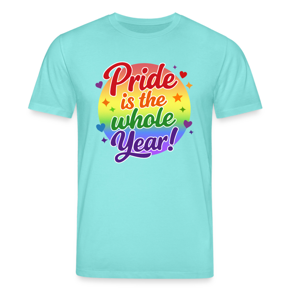 Pride is the whole Year | Unisex Bio T-Shirt - Poolblau