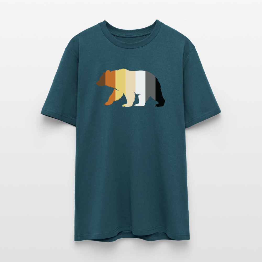 Bear in Bear Pride Colours | Unisex Bio T-Shirt - Dunkles Petrol