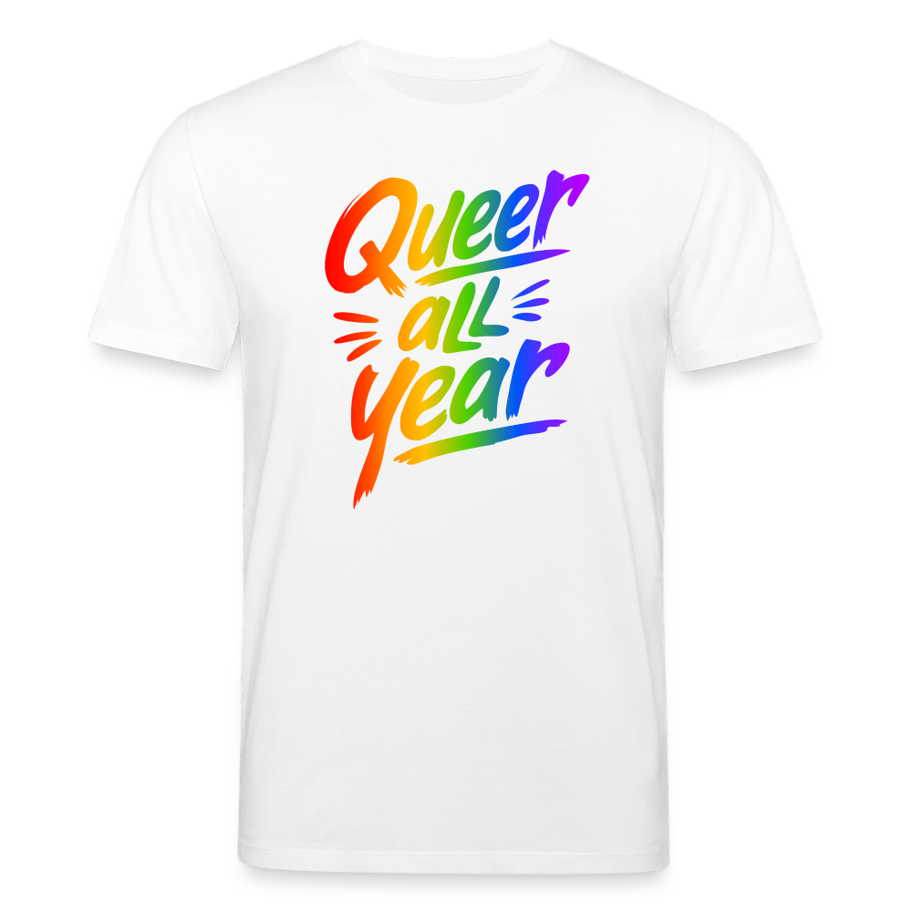 Queer all Year | Unisex Bio-T-Shirt - Weiß