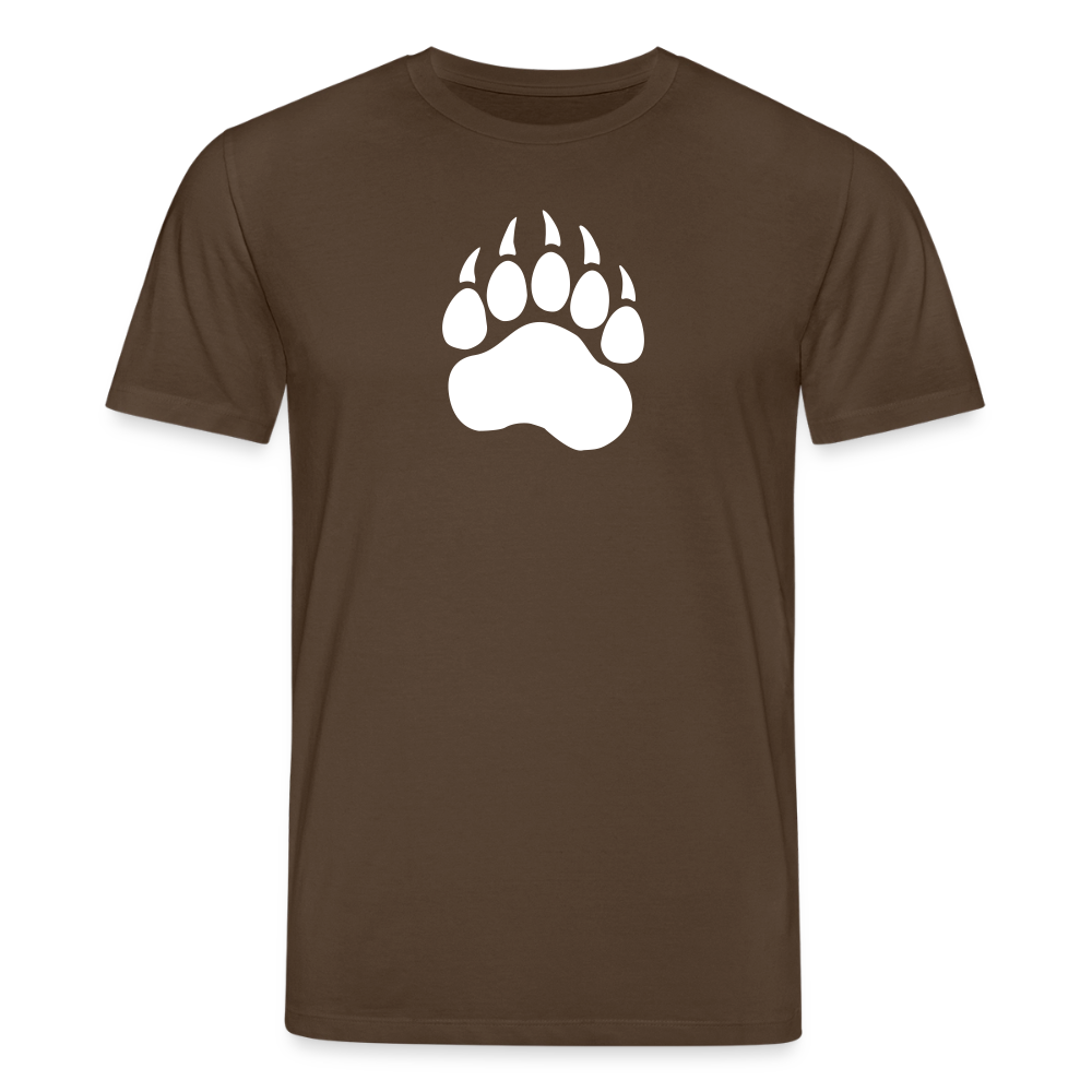 Bear Paw white | Unisex Bio-T-Shirt - Dunkelbraun