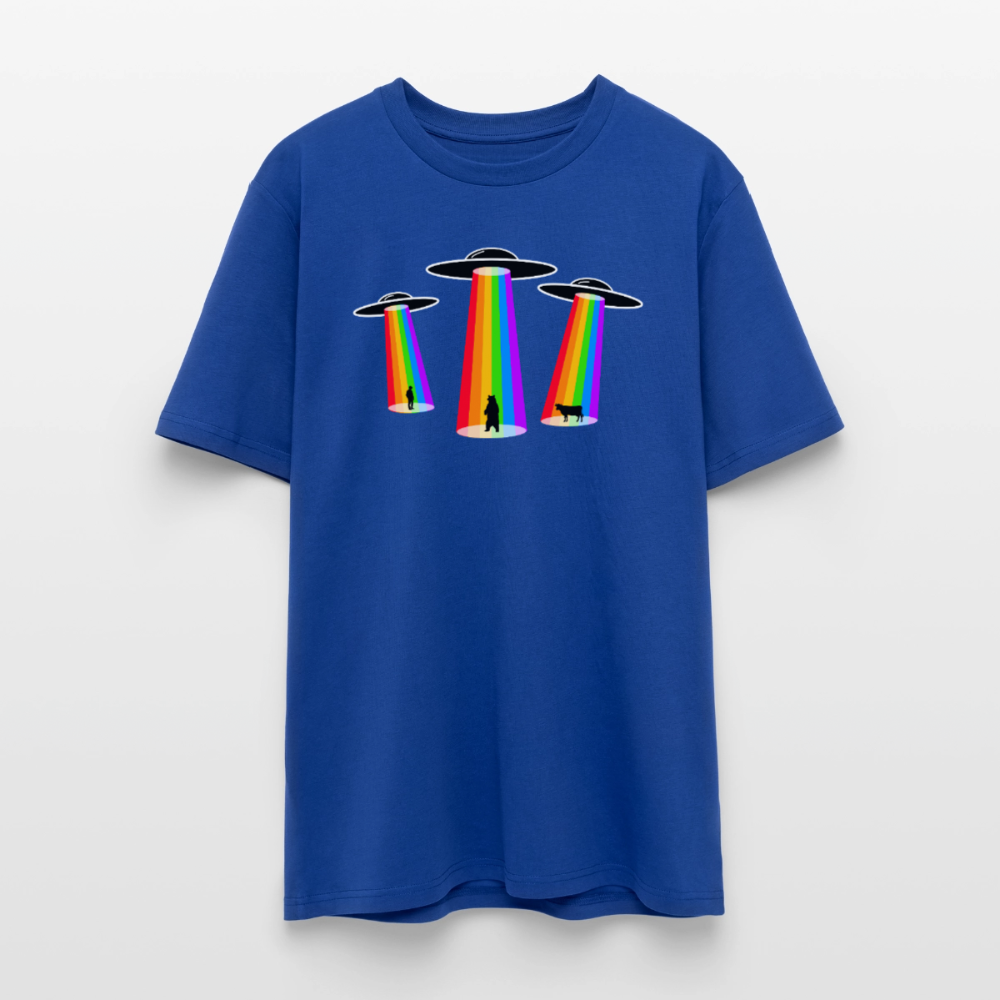 3 Gay UFOs - Galactic Pride Abduction | Unisex Bio T-Shirt - Dunkelblau