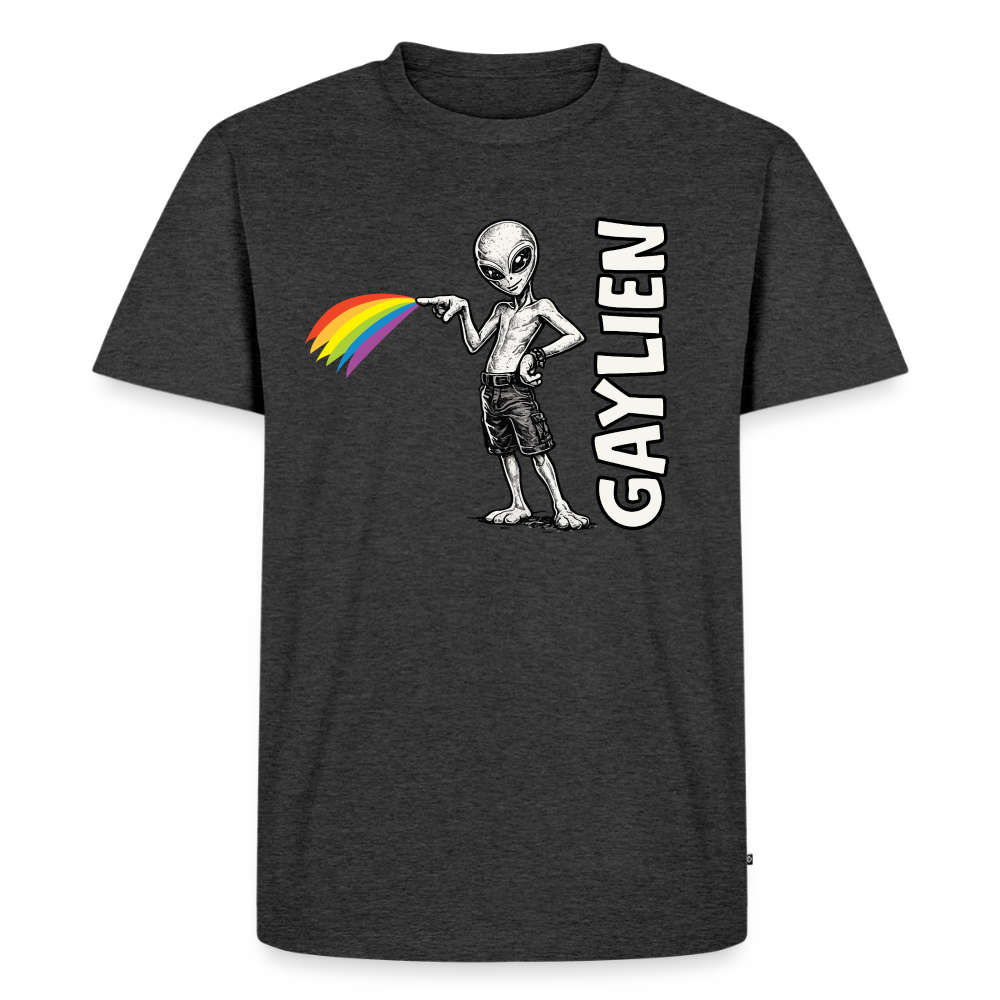 Gaylien | Männer Premium T-Shirt - Anthrazit meliert