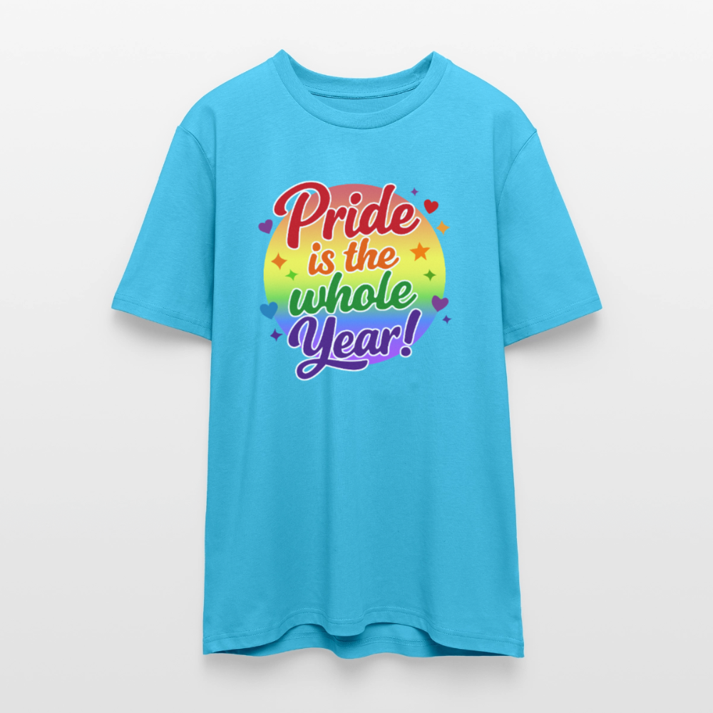 Pride is the whole Year | Unisex Bio T-Shirt - Aquablau