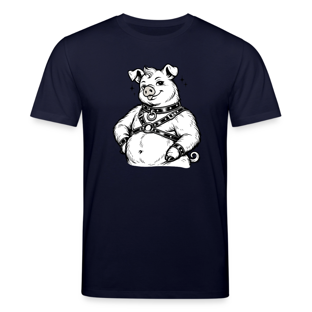 Piglet in Harness | Unisex Bio-T-Shirt - Navy