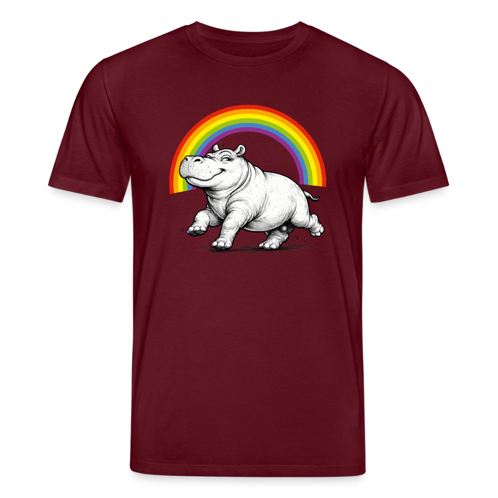 Nilpferd | Unisex Bio-T-Shirt - Burgunderrot