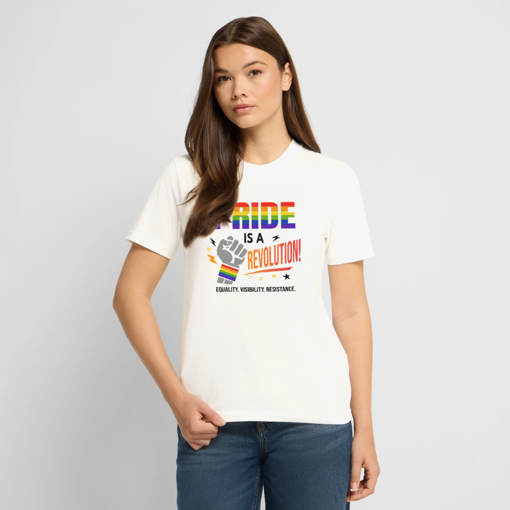 Pride is a Revolution | Unisex Bio T-Shirt - Naturweiß 