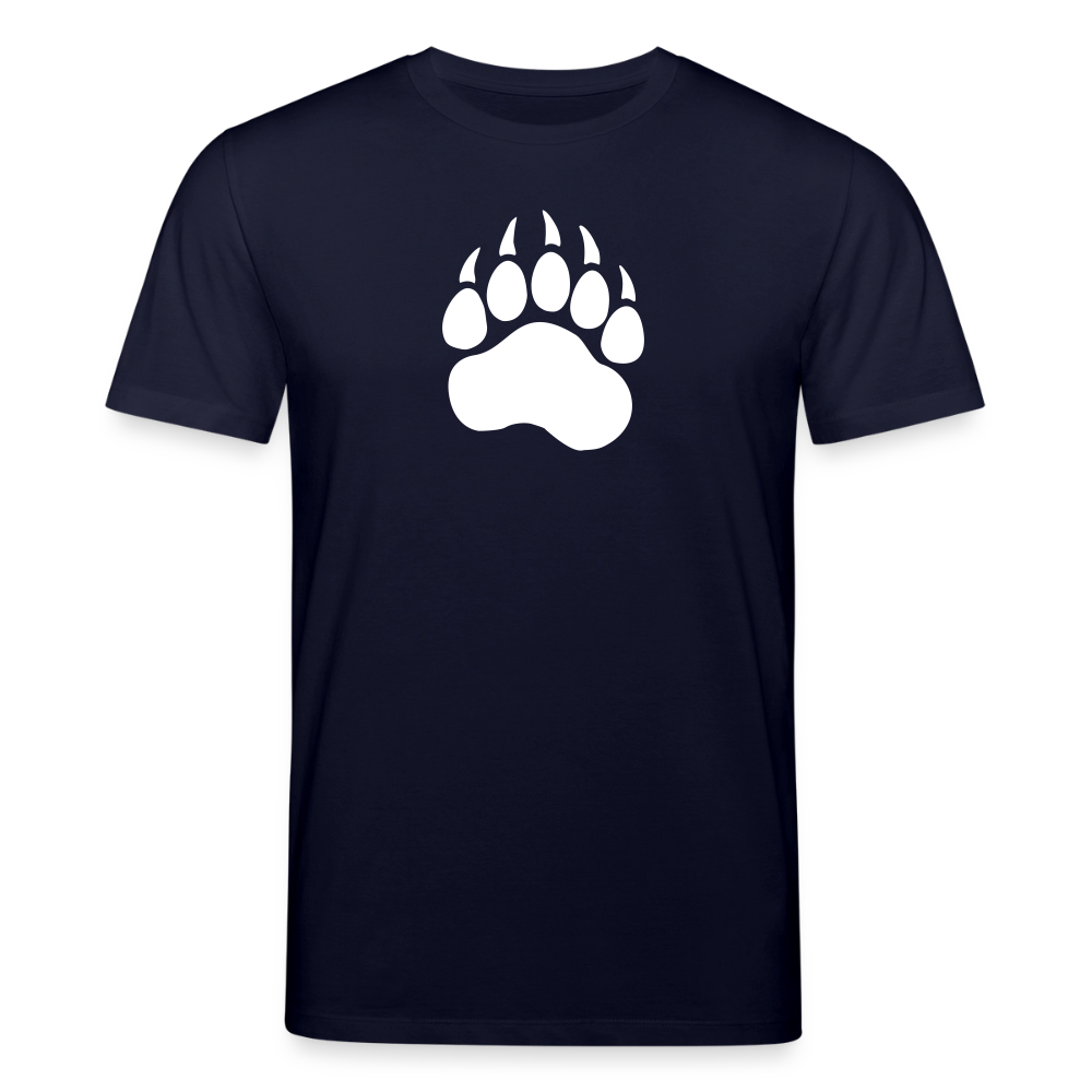 Bear Paw white | Unisex Bio-T-Shirt - Navy
