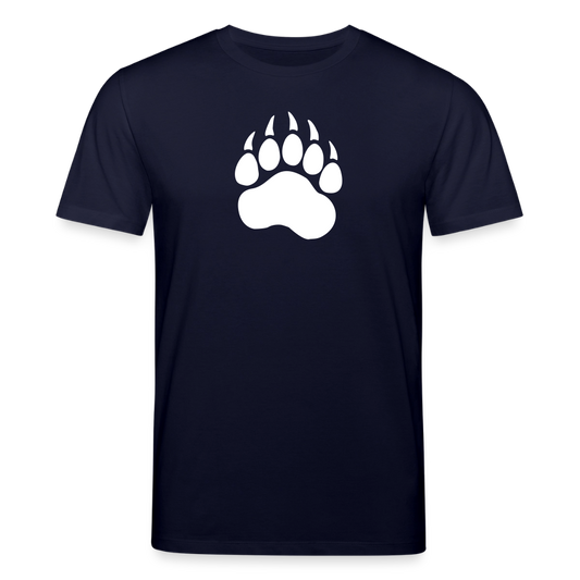 Bear Paw white | Unisex Bio-T-Shirt - Navy