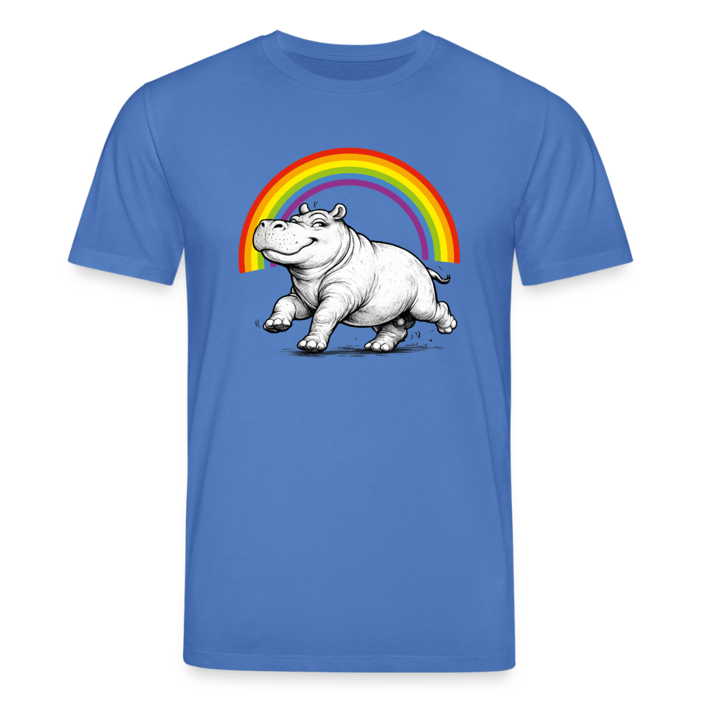Nilpferd | Unisex Bio-T-Shirt - Achtsames Blau