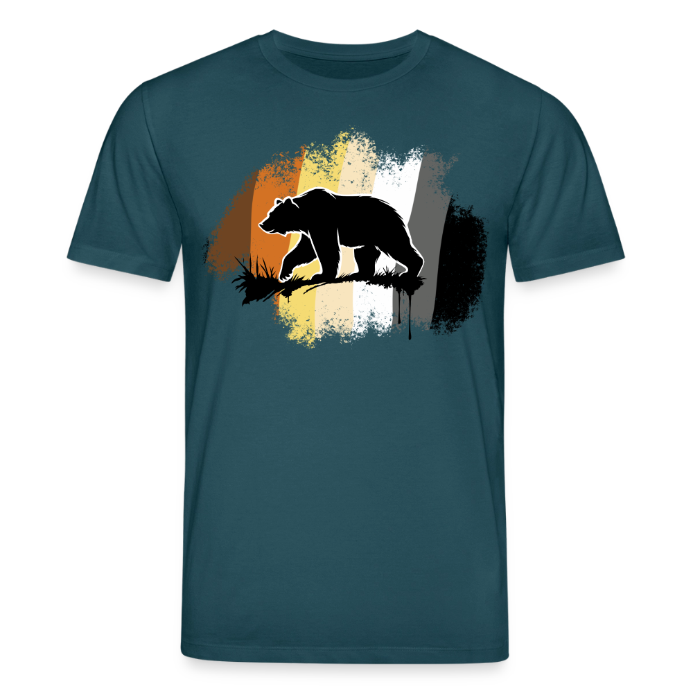 Black Bear Bear Flag | Unisex Bio T-Shirt - Dunkles Petrol