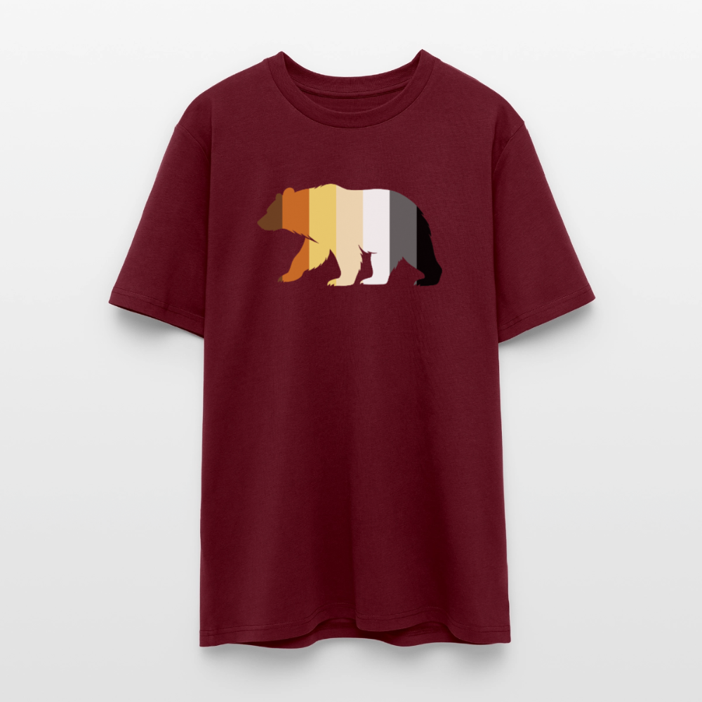 Bear in Bear Pride Colours | Unisex Bio T-Shirt - Burgunderrot