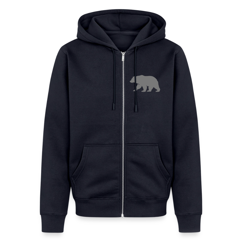 Männer Kapuzenjacke: Bear grey - Navy
