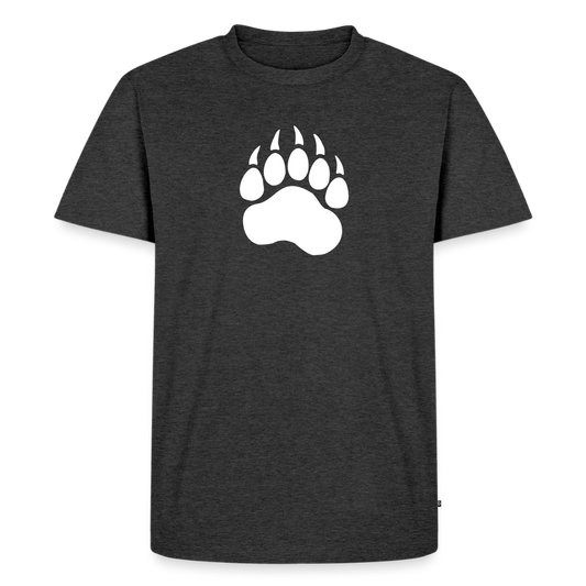 Bear Paw white | Männer Premium T-Shirt - Anthrazit meliert