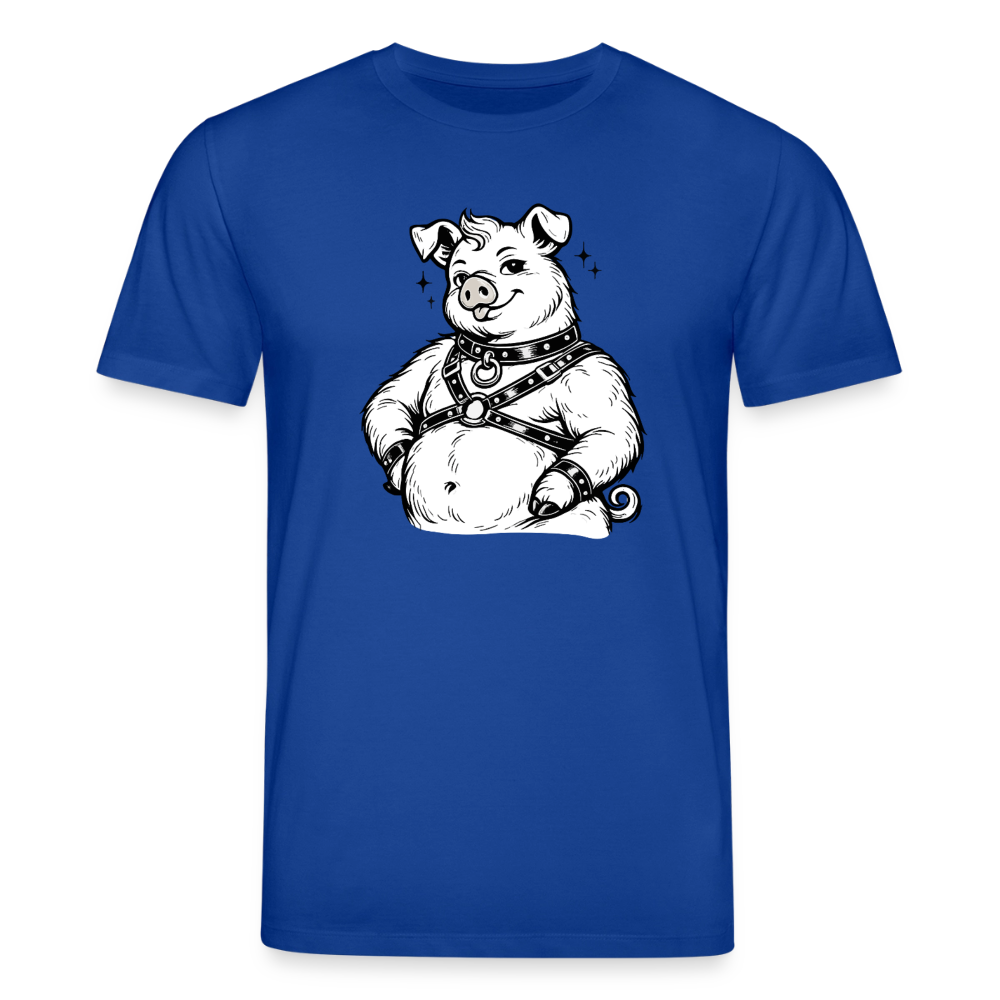 Piglet in Harness | Unisex Bio-T-Shirt - Dunkelblau