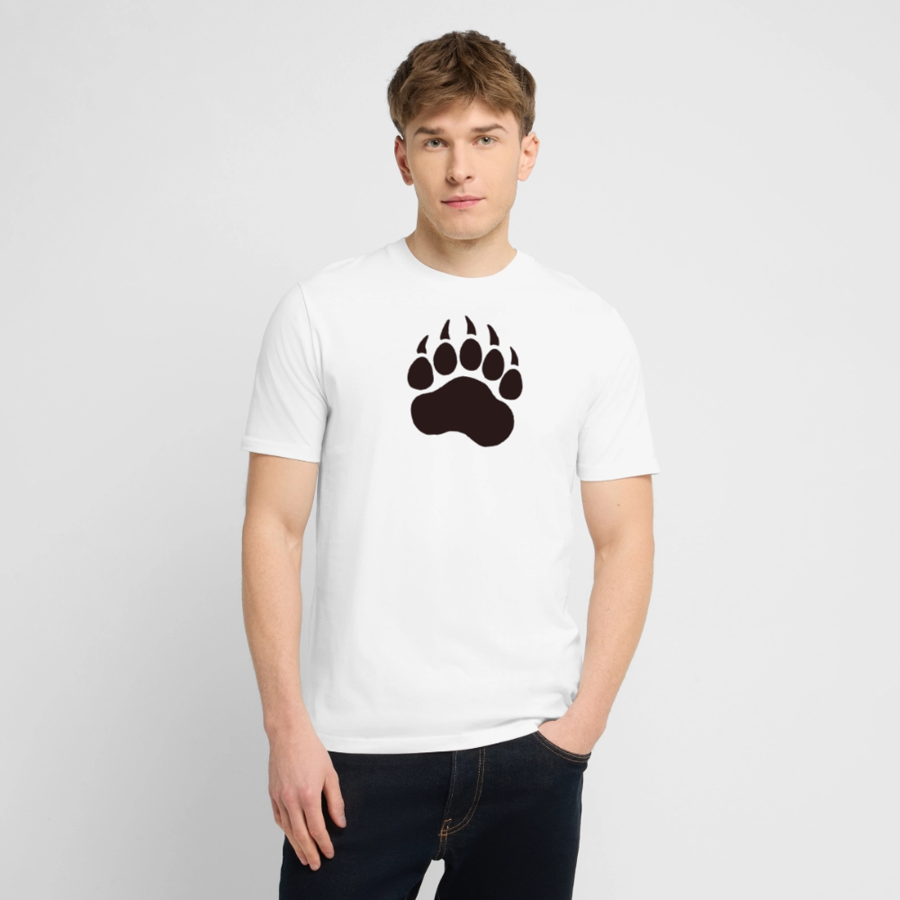 Bear Paw black | Unisex Bio-T-Shirt - Weiß