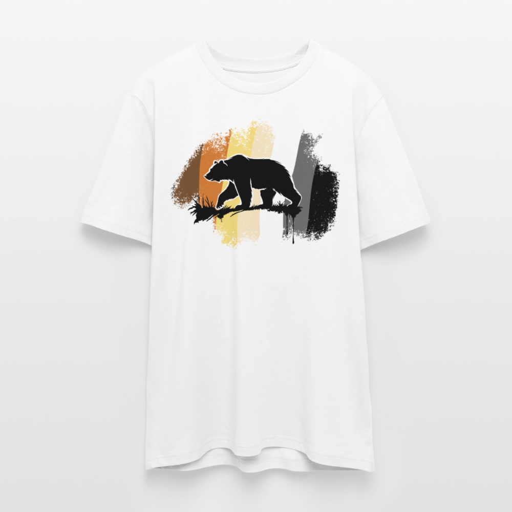 Black Bear Bear Flag | Unisex Bio T-Shirt - Weiß