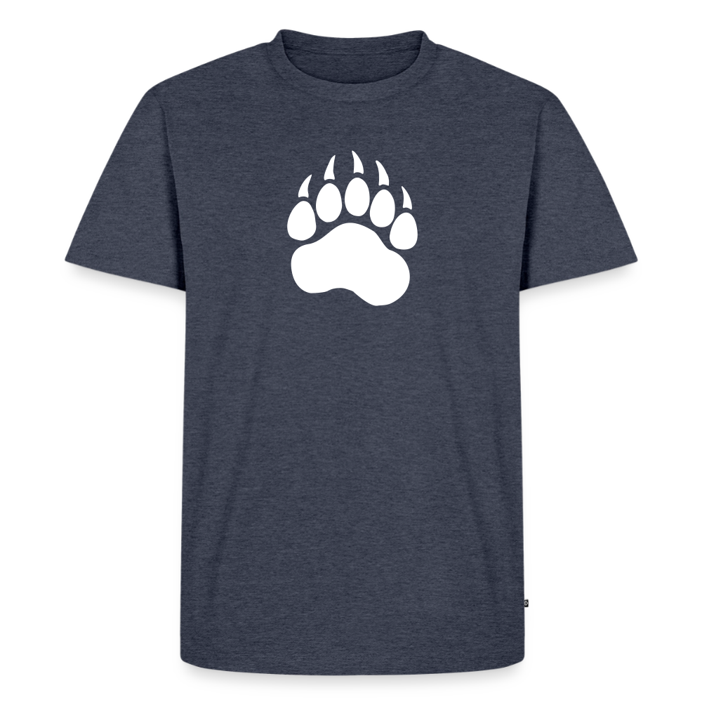 Bear Paw white | Männer Premium T-Shirt - Jeansblau 